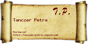 Tanczer Petra névjegykártya