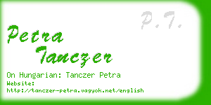 petra tanczer business card